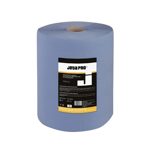 TRIPLE 350х380м - Очищающие бумажные салфетки | Jeta Pro 5850968 | Синие, 3-х слойные, 500 отрывов