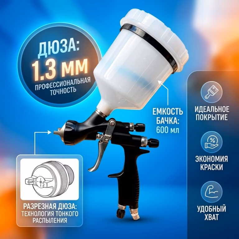 Краскопульт CETRON PASSA 1.3mm РАЗРЕЗНАЯ ГОЛОВА
