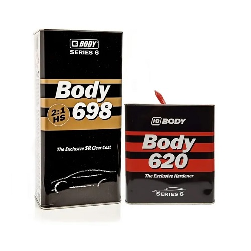 Лак BODY 698 CLEAR HS SR 2:1, прозрачный, 5л + 2.5л Отв.
