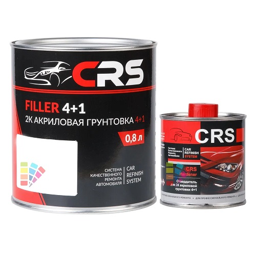 CRS Акриловая автогрунтовка 2К 4+1 0,8л. + отвердитель 0,2л. СЕРЫЙ