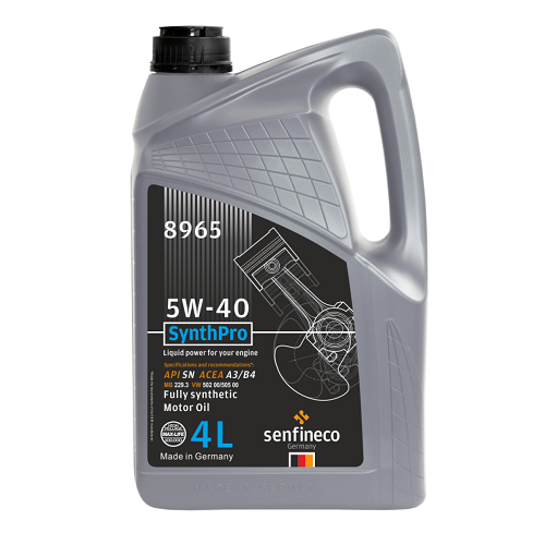 Масло моторное Senfineco SynthPro 5W-40 API SN ACEA A3/B4, бут.4 л.