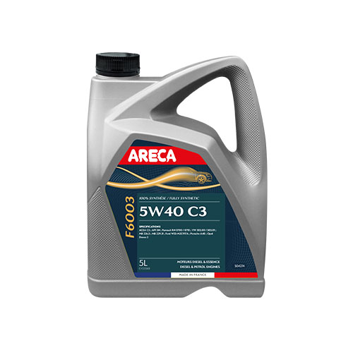 Моторное масло ARECA 5W40 синтетическое F6003 C3 5 л