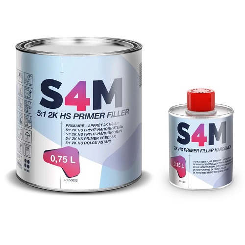 S4M грунт-наполнитель 2К HS 5:1 серый 0.75+0.15л