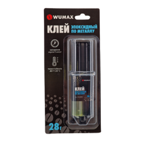 1893448228 Клей эпоксидный по металлу, 28 гр. WUMAX